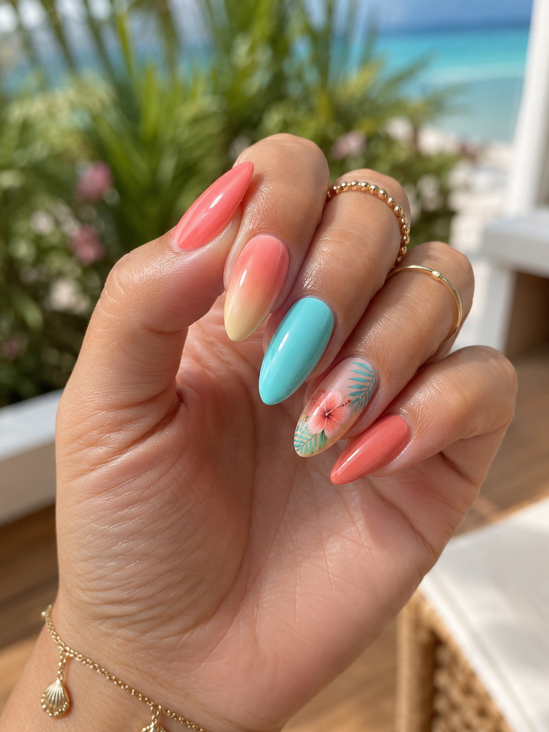 Tropical Gel Nails